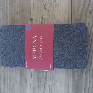 Merona Opaque Gray Tights Size 1X